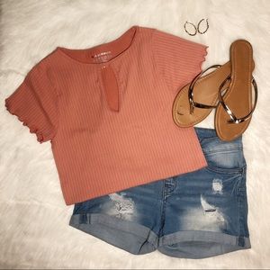 Bella Seamless coral tee shirt 👚